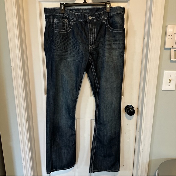 Request Mens Premium Denim Jeans 38x32 Heavy Stitching~5 Pocket - Picture 4 of 11